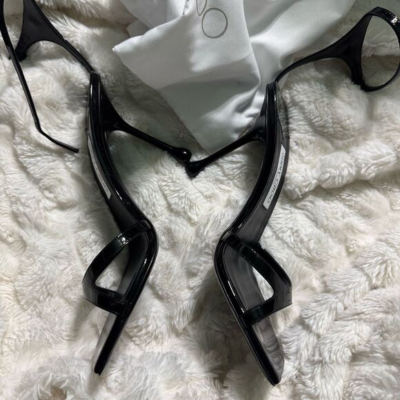 Jimmy Choo Ixia 95 Patent Sandal, Black - Picture 9 of 12